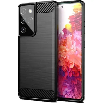 Náhradní díl pro mobilní telefon Kryt Forcell Carbon Case Samsung Galaxy S21 Ultra černý
