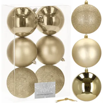 Vánoční dekorace Springos CA0841 VÁNOČNÍ KOULIČKY 10 CM 6 KS.