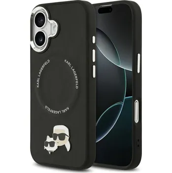 Náhradní díl pro mobilní telefon Kryt Karl Lagerfeld Case iPhone 17 with MagSafe Klhmp17Spsmlrkck (Pu K&C Pins) Black