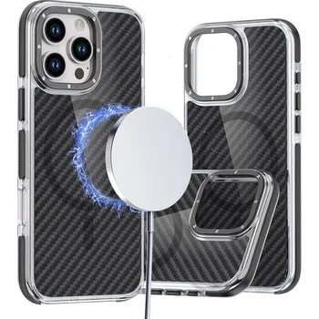 Náhradní kryt pro mobilní telefon Kryt Fiber Case kompatibilní s Magsafe Samsung Galaxy A37 5G Black