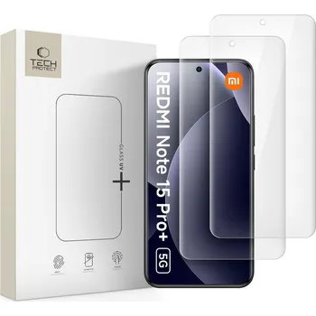 Náhradní kryt pro mobilní telefon 2ks v balení, set ochranných UV skel Tech-Protect Glass Uv+ 2-Pack Xiaomi Poco M8 Pro / Redmi Note 15 Pro+ Plus 5G Clear