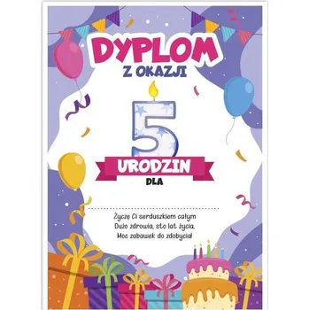 Obraz DIPLOM K 5. NAROZENINÁM - FORMÁT A5