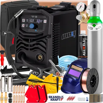 Svářečka INVERTOROVÁ SVÁŘEČKA SPARTUS EASY MIG 130 230V SYNERGICKÁ FLUX 2-KLADKOVÁ