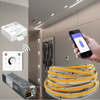 LED páska LED COB pásek Media-Comp 5 m neutrální bílá 100 W 12V DC IP20