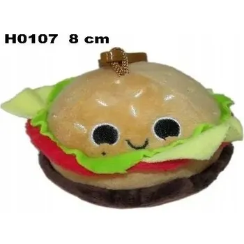 Plyšová Hračka Přívěsek Na Klíče Hamburger - 8 cm