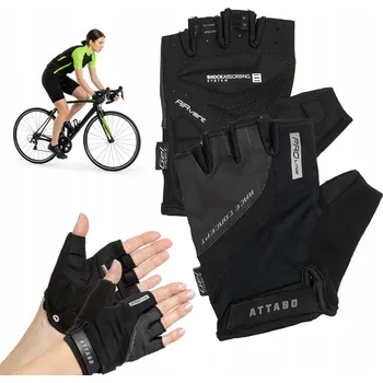 Cyklistické rukavice Cyklistické rukavice ATTABO Kinu Pro s tlumením nárazů černé M