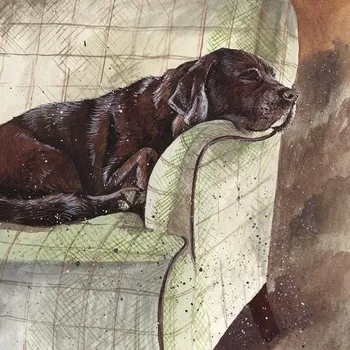 Obraz Alex Clark Podložka pod hrnek – Pes Buddy