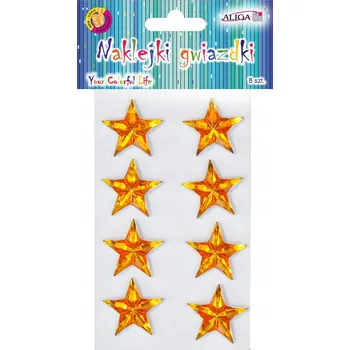 samolepka SAMOLEPKY HVĚZDIČKY ZLATÉ A'8 NK-1637 ALIGA