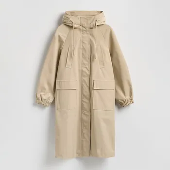 Reserved - Parka s kapucí - béžová - 496IA-08X - 496IA-08X-XS