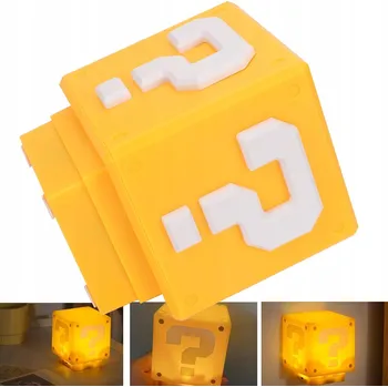 Lampička NOČNÍ LAMPA SUPER MARIO ŽLUTÁ USB DÁREK