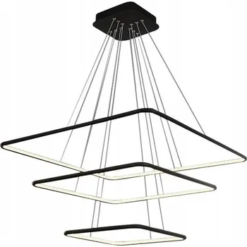 Závěsné svítidlo Milagro černé 3-bodové LED 120x80 cm industriální