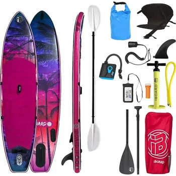 Paddleboard Paddleboard iBOARD 11' PURPLE PALM - nafukovací - varianta: super sada