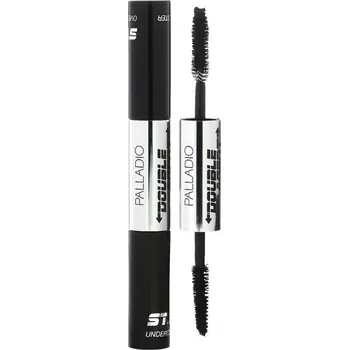 Přípravek na oči Palladio Beauty Group Řasenka DOUBLE AGENT černá 5,5 ml - pro délku i objem řas se dvěma různými typy kartáčků