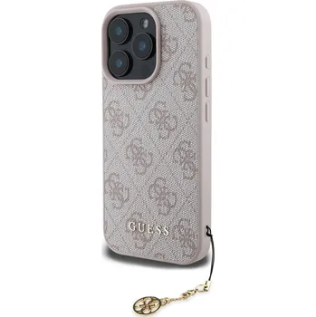 Guess 4G Charm zadní kryt pro iPhone 16 Pro Max Tone on Tone Pink