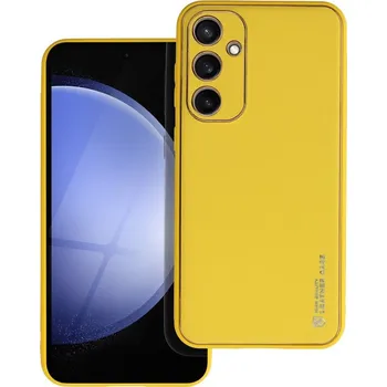 Náhradní kryt pro mobilní telefon Kryt LEATHER Case Samsung Galaxy S23 FE žluté