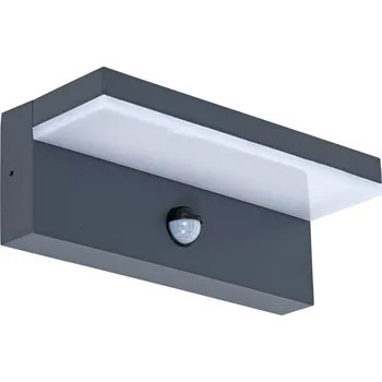 Venkovní osvětlení ECOLITE LED venkovní fasádní svítidlo ALDA s čidlem pohybu - 9W, 700lm,4000K, IP44 - antracitové