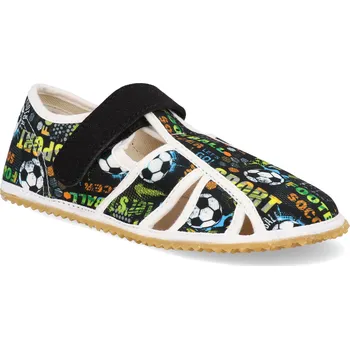 Dívčí obuv Barefoot dětské přezůvky Jonap - Home černý fotbal Velikost: 35