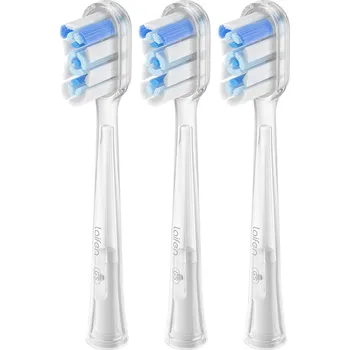 Náhradní hlavice k elektrickému kartáčku Laifen Náhradní hlavice 2.0 Super-Clean 3ks, transparentní