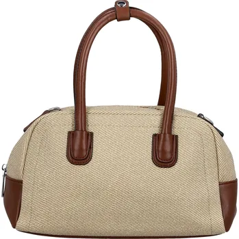 Kabelka Módní dámská koženková kabelka do ruky Leora, béžová-hnědá
