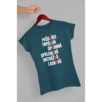 Dámské tričko Dámské tričko Charakteristika Jiřina Barva: Petrolejová modrá, Velikost: 2XL