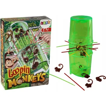 Desková hra LEAN Toys Padající opičky a tyčinky