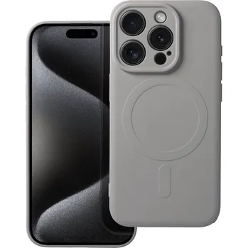 Náhradní kryt pro mobilní telefon Silicone Mag Cover s Magsafe iPhone 15 Pro Titanium šedý