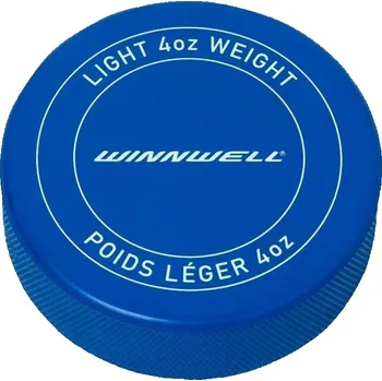 Puk Winnwell Hokejový puk modrý JR odlehčený s logem POUZE modrá (VÝPRODEJ)