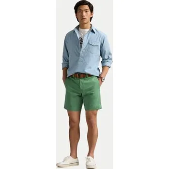 Pánské kraťasy Polo Ralph Lauren Šortky z materiálu 710799213048 Zelená Straight Fit 30