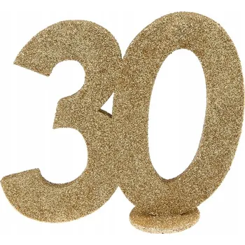 Party dekorace Dekorace na stůl Třicítka zlatá 30. narozeniny