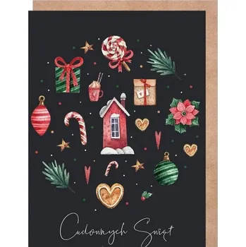 Obraz Vánoční přání s obálkou v sadě 10 x 15 cm