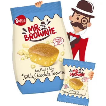 Cukrovinka Mr.Brownie BÍLÁ čokoláda 200g (Kartonové balení : 12 ks)