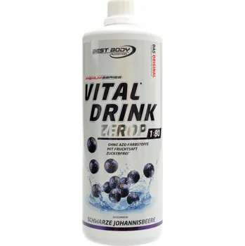 Nápoj pro sportovce Best Body nutrition Vital drink Zerop 1000 ml - černý rybíz