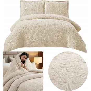 Povlečení Povlečení Zimní 200x220cm + 2x 70x80cm BÉŽOVÉ MĚKKÉ KVALITNÍ PROVEDENÍ