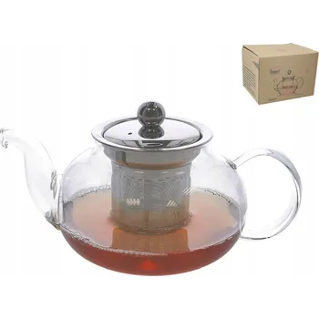 Konvice na čaj Skleněná konvice SE SÍTKEM na louhování, sada DÁREK 600 ml