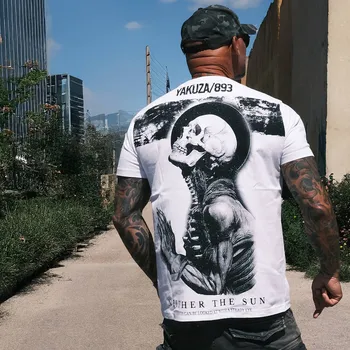 Oblečení a móda Pánské triko Yakuza Pray 26014 white velikost: 3XL