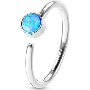 Piercing Šperky4U Piercing do nosu/ucha kruh, opál - N0036-OP05