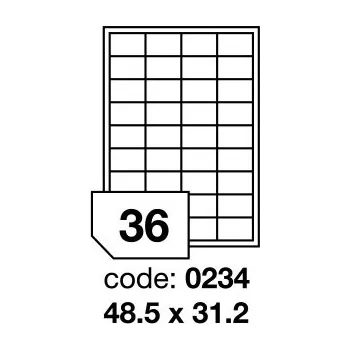 Speciální papír Samolepící etikety Rayfilm Synthetic 48,5x31,2 mm 100 archů, průhledné, R0400.0234A