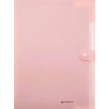 Pořadač/Složka na dokumenty A4 se zapínáním a přihrádkami Penmate