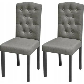 Jídelní židle Jídelní židle šedé 2 ks 42 x 51,5 x 95 cm látka + kaučukové dřevo