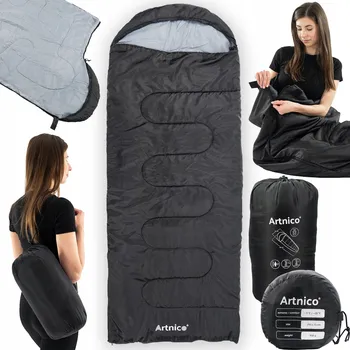 Spacák Syntetický spacák Artnico obdélníkový s kapucí 950 g 210x75 cm