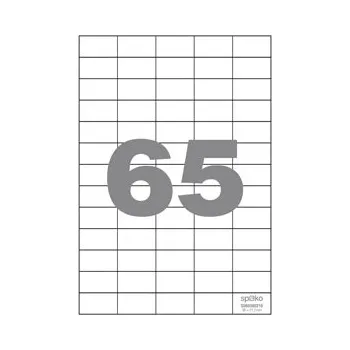 Samolepící etiketa Samolepící etikety bílé SPOKO 38x21,2 mm, 6500 ks/bal.