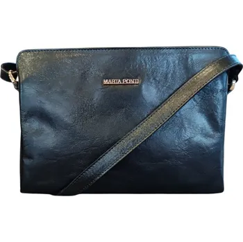 Kabelka Marta Ponti crossbody kabelka kožená černá 8106205 PRETO