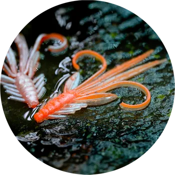 Umělá nástraha RedBass Gumová Nástraha Nymfa Orange/Silver UV - XL 130 mm