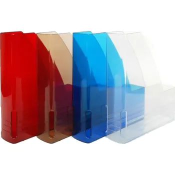 Plastový box A4 6cm - magazín box, průhledný čirý, transparentní