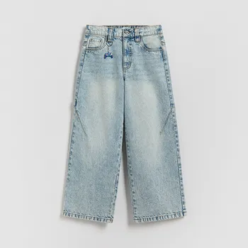 Chlapecké džíny Reserved - Baggy džíny s přívěskem - modrá - 384HN-50J - 384HN-50J-140