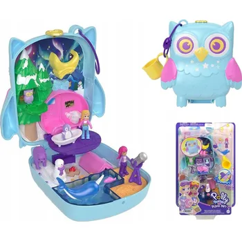 Panenka Mini panenka Polly Pocket Pyžamová párty, 2 panenky, 13 doplňků, vícebarevná