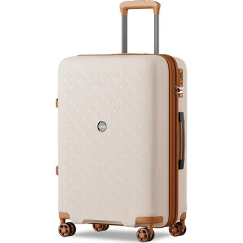 Módní doplněk Cestovní kufr z polypropylenu Kono 76 L - béžovo-hnědý