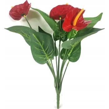 umělá květina Umělá kytice červených anturií - květiny do kostela