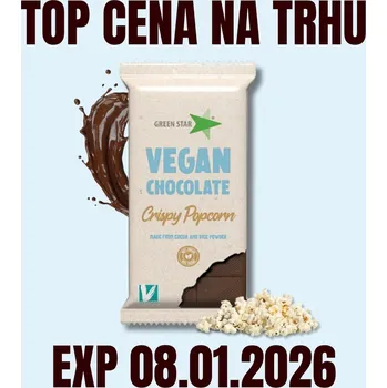 Čokoláda GREEN STAR BIO VEGAN Mléčná čokoláda - Crispy popcorn 90 g EXP 08.01.2026
