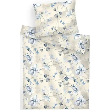 Povlečení Dadka Povlečení krep 140 × 200 cm, 70 × 90 cm, Bloom elegance banán